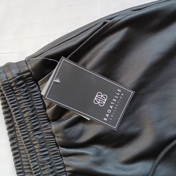 Bagatelle Collection Faux Leather Track Pant/Joggers NEW- Sz. 2X - Picture 6 of 12